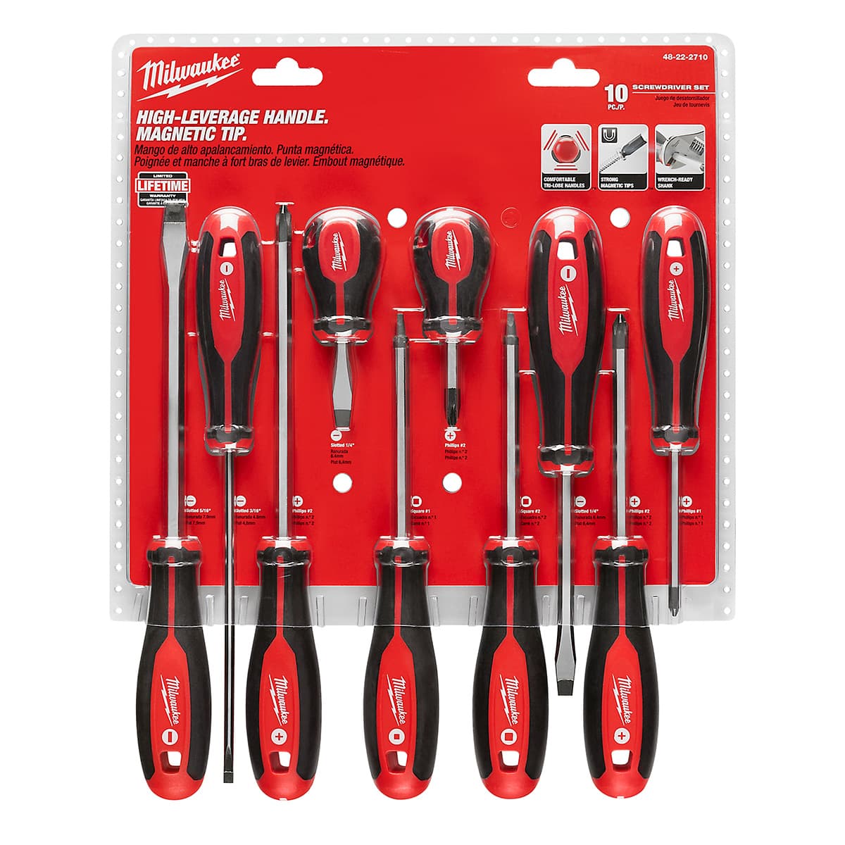 Juego Destornilladores 10 Pcs Milwaukee 48-22-2710