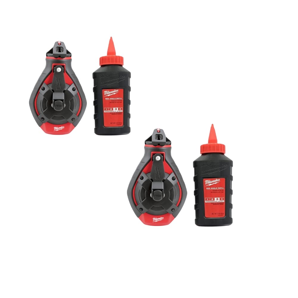 Tizador Carpintero Milwaukee Pack 2 Tiza Roja 48-22-3986P2