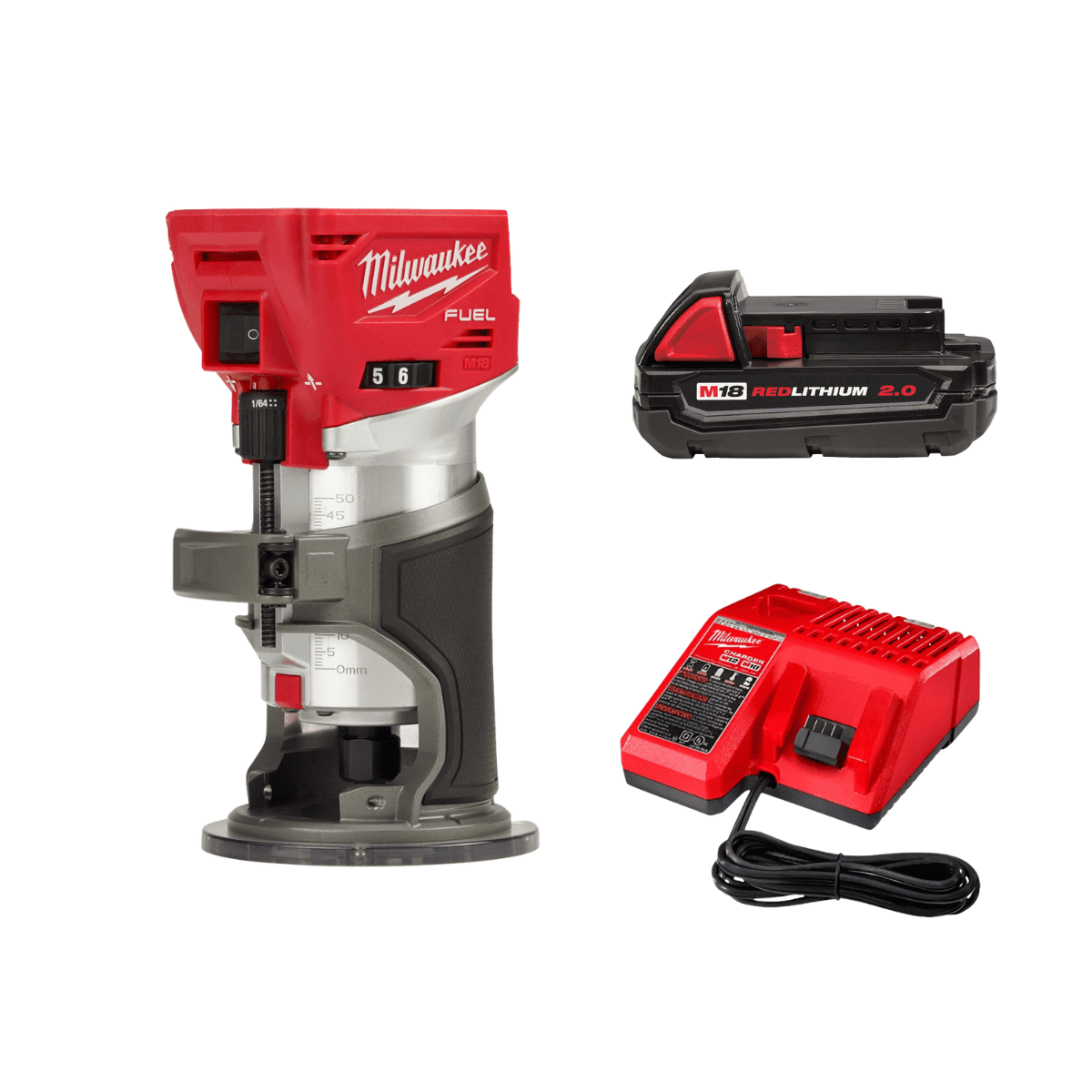 Fresadora Milwaukee 2723-21b2 M18 Kit