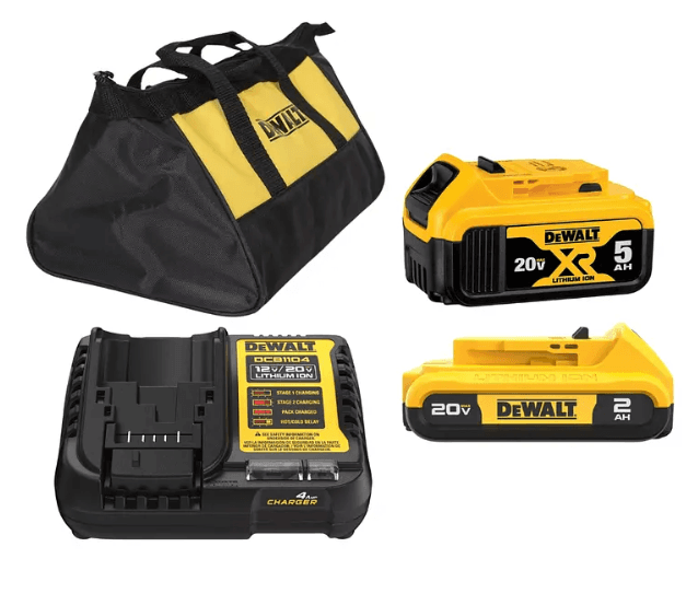 Dewalt Kit 2 Baterías De 2ah + 5ah + 1 Cargador + Bolso