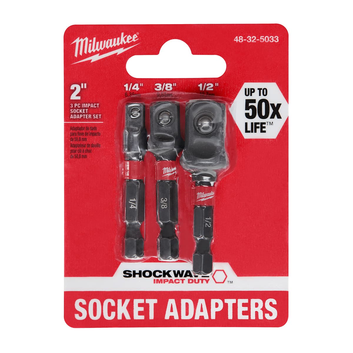 Set 3 Adaptadores Para Dados Shockwave 48-32-5033 Milwaukee